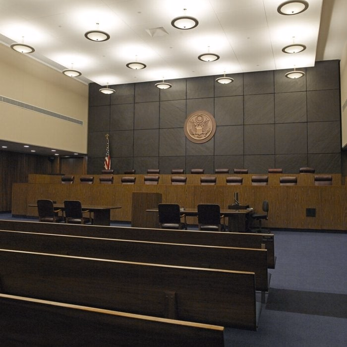 Courtroom in the James A. Byrne US Courthouse, home of the Third Circuit