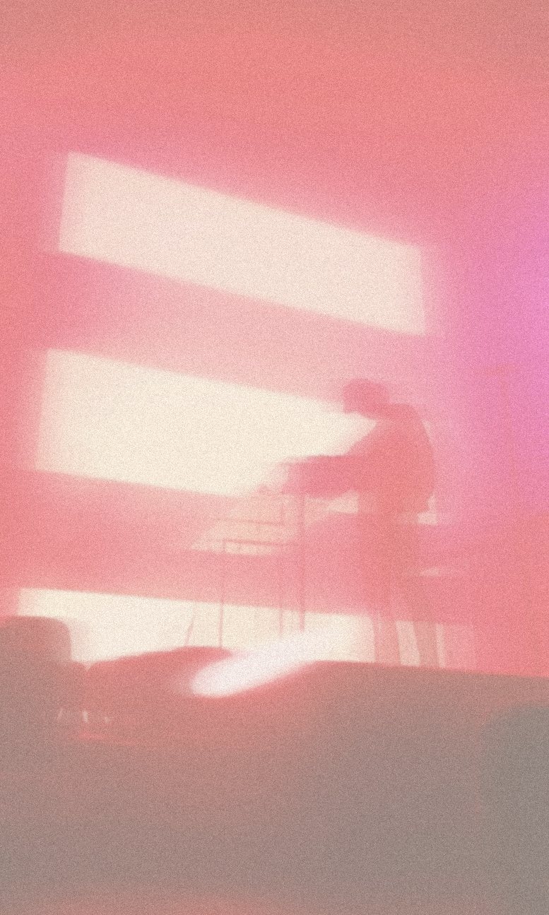 Pastel stage light at a music event
